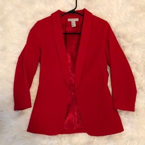 Red Tuxedo Blazer